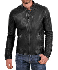 Men Lambskin Genuine Leather Jacket MJ 31