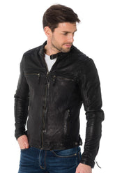 Men Genuine Leather Jacket MJ 33