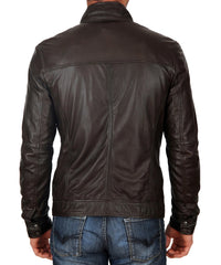 Men Lambskin Genuine Leather Jacket MJ 34