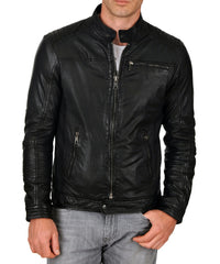 Men Lambskin Genuine Leather Jacket MJ 36