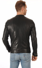 Men Genuine Leather Jacket MJ 36
