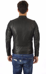 Men Genuine Leather Jacket MJ 37