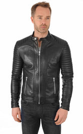 Men Genuine Leather Jacket MJ 38
