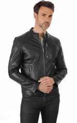 Men Genuine Leather Jacket MJ 39