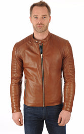 Men Genuine Leather Jacket MJ 40