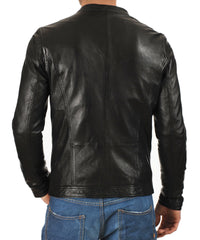 Men Lambskin Genuine Leather Jacket MJ 40