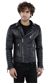 Men Genuine Leather Jacket MJ 41