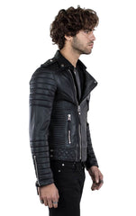 Men Genuine Leather Jacket MJ 41