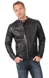 Men Genuine Leather Jacket MJ 42
