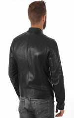 Men Genuine Leather Jacket MJ 44