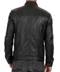 Men Lambskin Genuine Leather Jacket MJ 47
