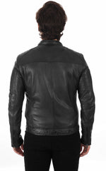 Men Genuine Leather Jacket MJ 47