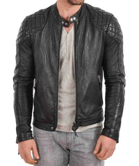 Men Lambskin Genuine Leather Jacket MJ 50