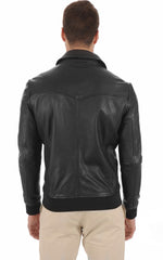 Men Genuine Leather Jacket MJ 50