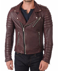 Men Lambskin Genuine Leather Jacket MJ 51
