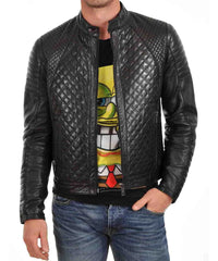 Men Lambskin Genuine Leather Jacket MJ 53