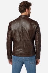 Men Genuine Leather Jacket MJ 55