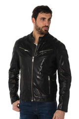 Men Genuine Leather Jacket MJ 56