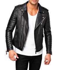 Men Lambskin Genuine Leather Jacket MJ 57