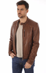Men Genuine Leather Jacket MJ 57