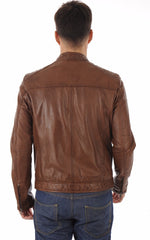 Men Genuine Leather Jacket MJ 57