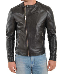 Men Lambskin Genuine Leather Jacket MJ 61