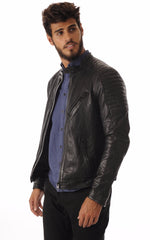 Men Genuine Leather Jacket MJ 61
