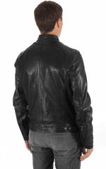 Men Genuine Leather Jacket MJ 62