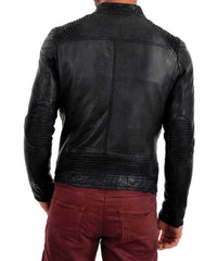 Men Lambskin Genuine Leather Jacket MJ 64