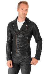 Men Genuine Leather Jacket MJ 65
