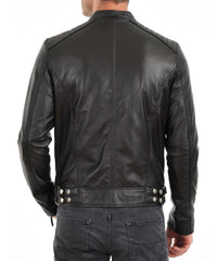 Men Lambskin Genuine Leather Jacket MJ 66