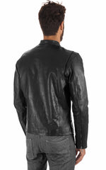 Men Genuine Leather Jacket MJ 66