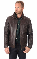 Men Genuine Leather Jacket MJ 67