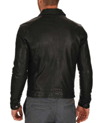 Men Lambskin Genuine Leather Jacket MJ 67