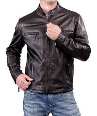 Men Lambskin Genuine Leather Jacket MJ 68