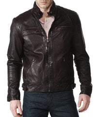 Men Lambskin Genuine Leather Jacket MJ 71