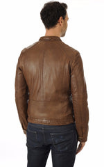 Men Genuine Leather Jacket MJ 71