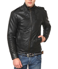 Men Lambskin Genuine Leather Jacket MJ 78