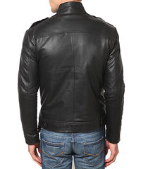 Men Lambskin Genuine Leather Jacket MJ 78