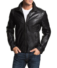 Men Lambskin Genuine Leather Jacket MJ 79
