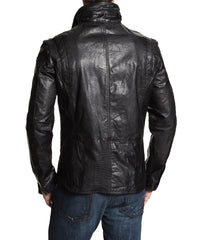 Men Lambskin Genuine Leather Jacket MJ 79