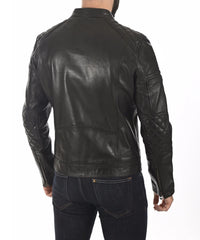 Men Lambskin Genuine Leather Jacket MJ 80