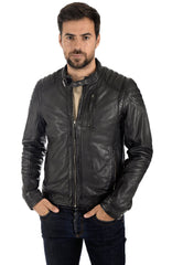 Men Genuine Leather Jacket MJ 82