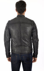 Men Genuine Leather Jacket MJ 82