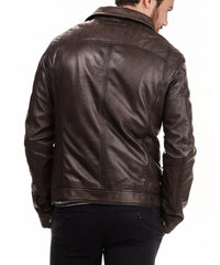 Men Lambskin Genuine Leather Jacket MJ 84