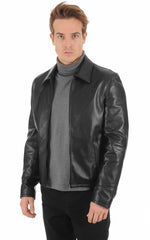 Men Genuine Leather Jacket MJ 87