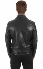 Men Genuine Leather Jacket MJ 87