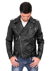 Men Genuine Leather Jacket MJ 88