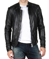 Men Lambskin Genuine Leather Jacket MJ 88