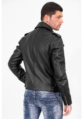 Men Genuine Leather Jacket MJ 88